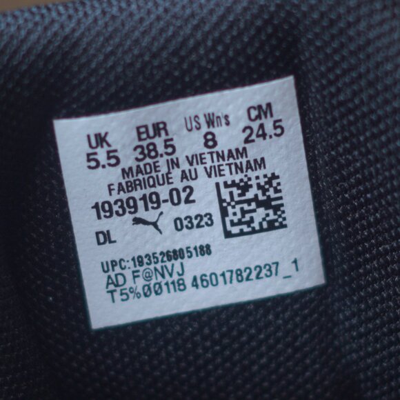 Puma Ella Lace‑Up Women’s Sneakers Sz 8 Black White SoftFoam NWOT Original Box - Picture 2 of 12